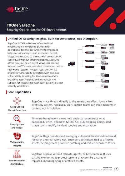 TXOne SageOne v2.1 Datasheet