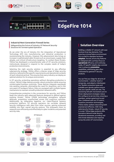 TXOne EdgeFire 1014 datasheet